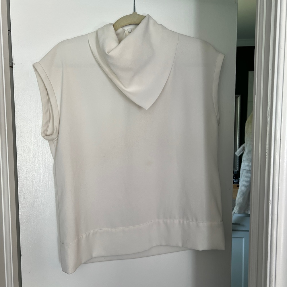 White Handkerchief neck IRO silk blouse